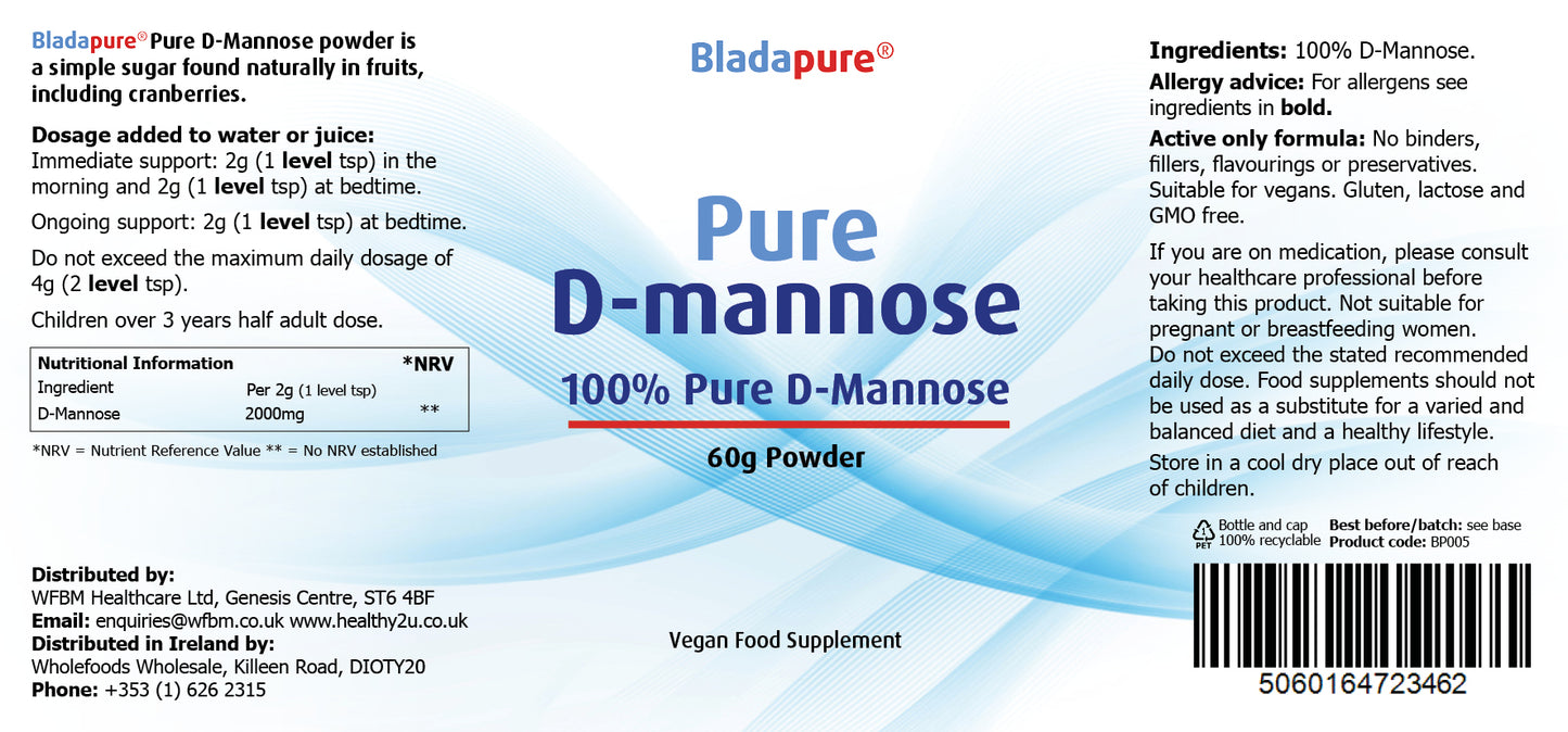 BladaPure Pure D-Mannose Powder 60gm