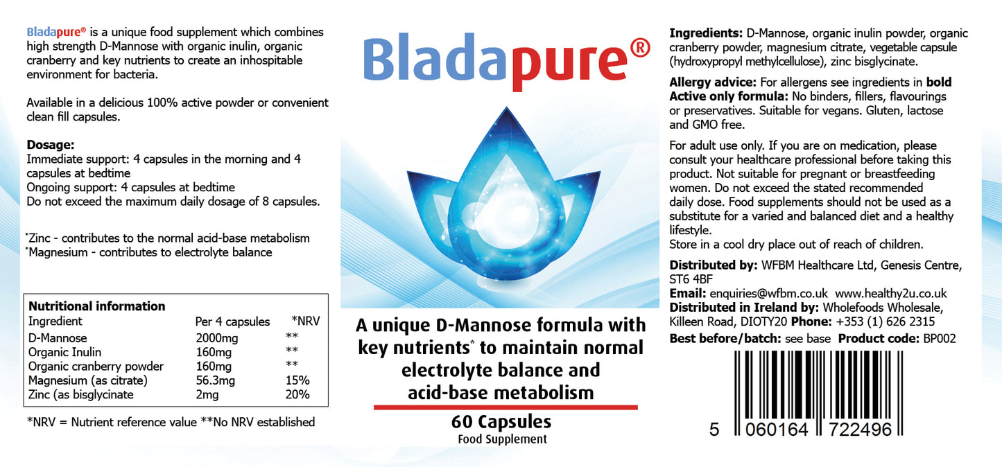 BladaPure D-Mannose 60 Capsules