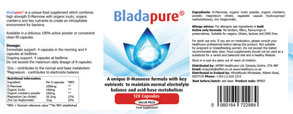 BladaPure D-Mannose 120 Capsules