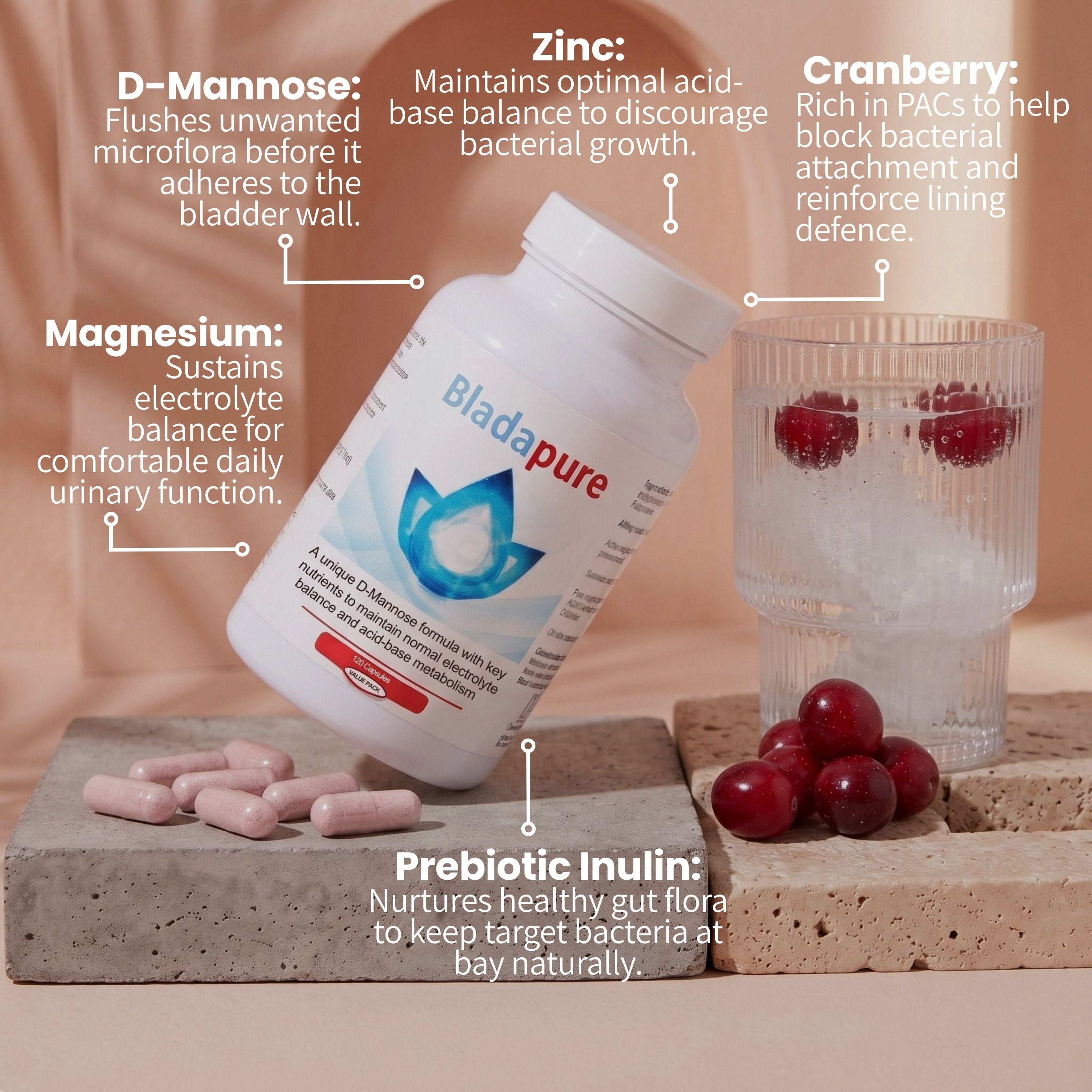 BladaPure D-Mannose 120 Capsules